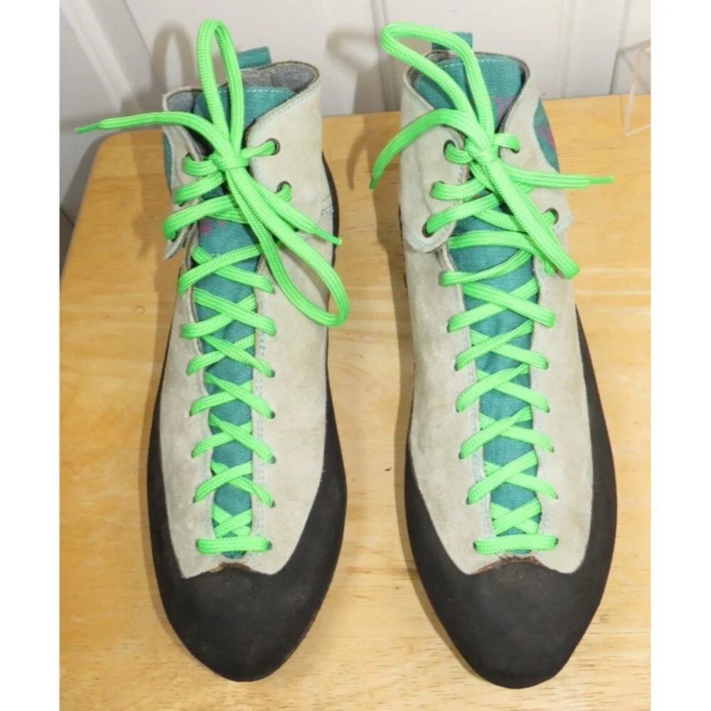 Vintage Retro Five Ten Vertical High Top Lace Up Rock Climbing Shoes Men Size 9